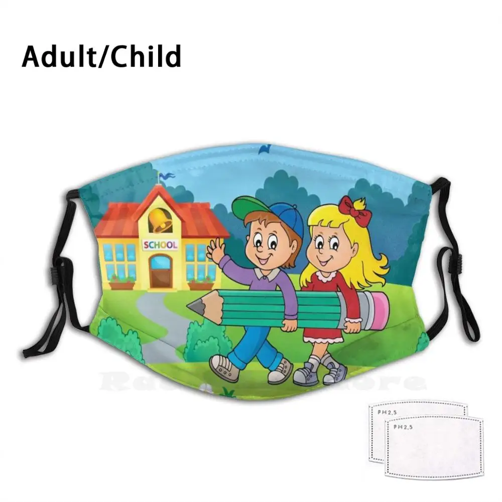 

Маска для рта моющаяся с фильтром, Пылезащитная маска для крупных мальчиков, для строительства, детства, креативность детей, идет в школу