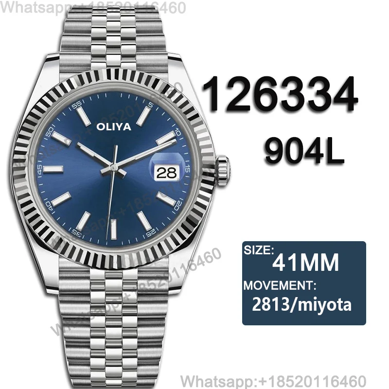 

Мужские автоматические механические часы 41 мм 126234 AAA Реплика 904L из нержавеющей стали Роскошные брендовые водонепроницаемые часы для мужчин
