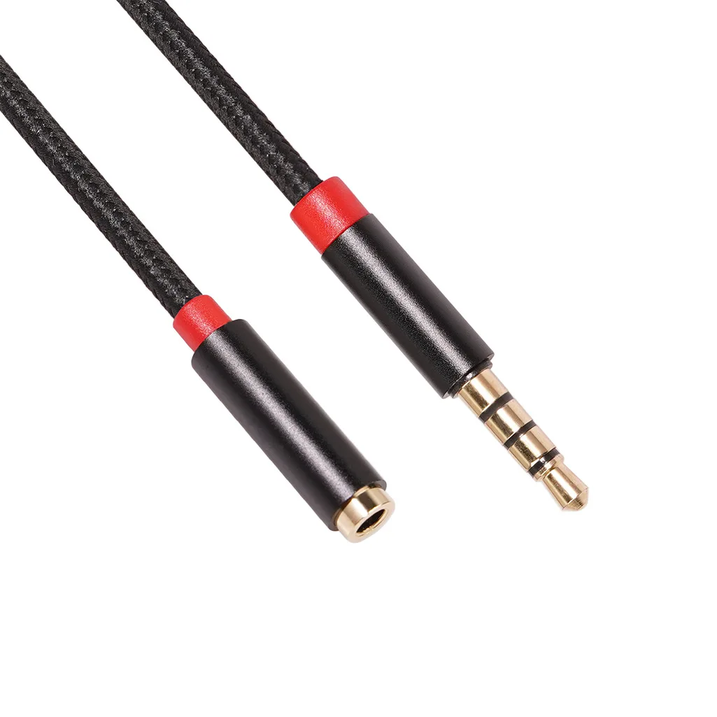 

3.5mmAUX audio Cable Class 4 3.5mm male-to-female audio extension cable 4-section braided audio cable MF 3.5mm audio cable