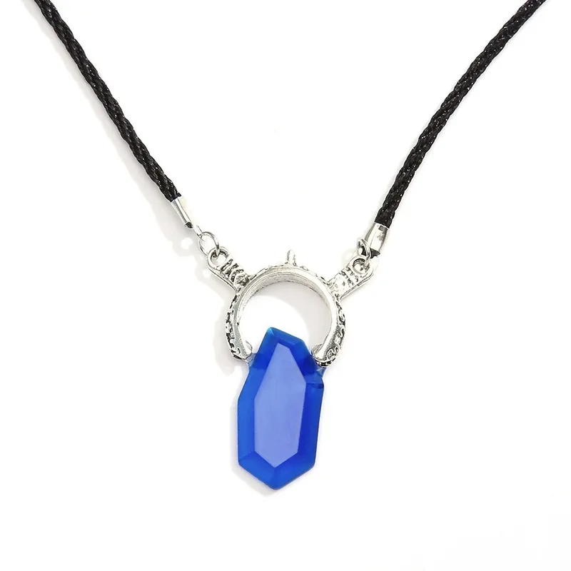 

Magic philosopher's Stone Necklace Hogwarts Red Acrylic Fashion Glittering Pendant New Jewelry Female Porter Wholesale