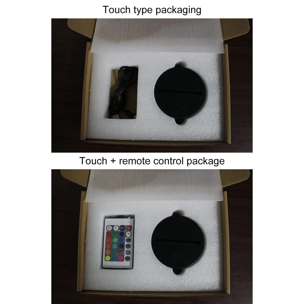 

New Gun Series 3D LED Night Light with 7 Colors Light for Home Decoration Amazing Illusion Night Light Lamp