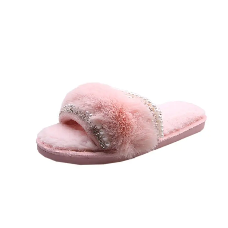 

2021 New Women Girls Cute Cotton Short Plush Flat Slippers Casual Shoes Indoor Outdoor Home Guest Indoor Cotton Fabric Slippers