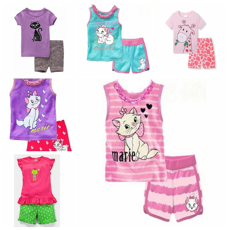 

Детский комплект для сна, пижамы, одежда для сна для малышей, одежда для девочек, пижама принцессы с коротким рукавом, Детская Пижама, одежда ...