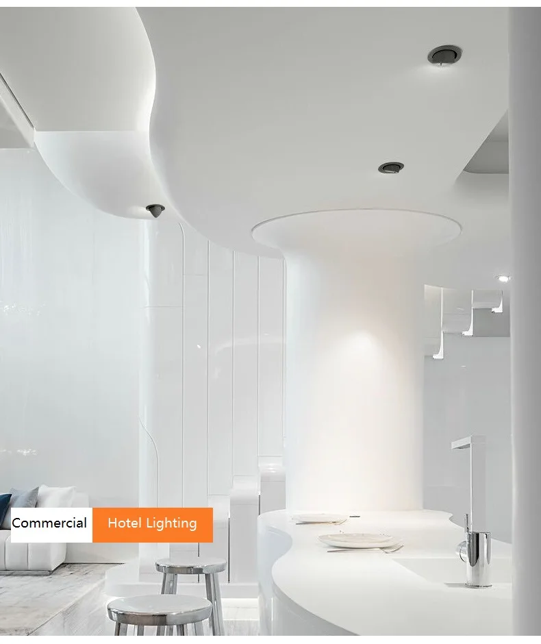 Слон багажник Светодиодный точечный светильник встроенный потолочный на базе cob