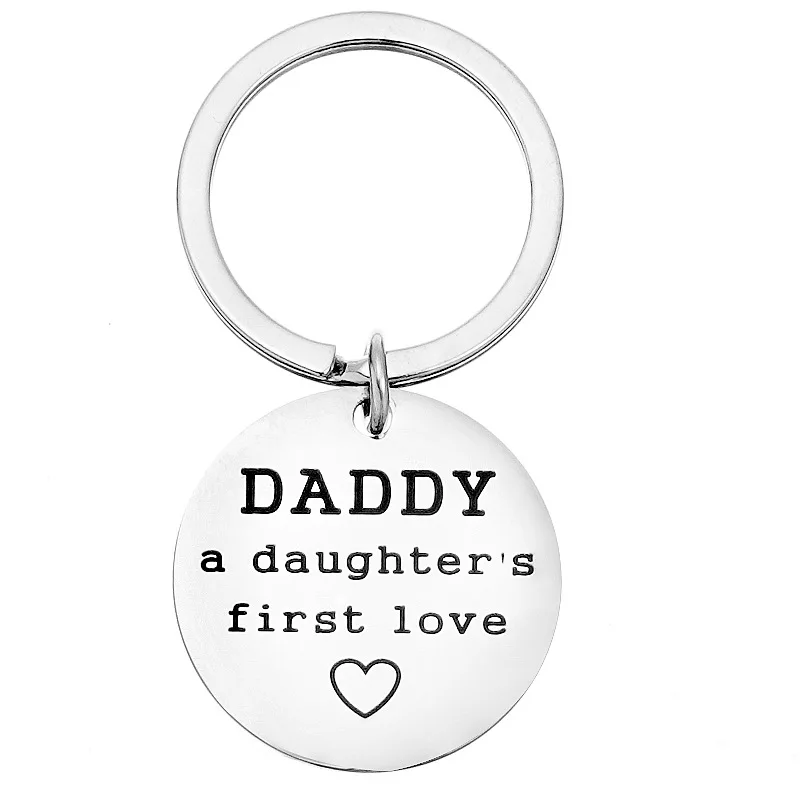 

Брелок из нержавеющей стали с надписью Love Dad, модный брелок для дочери, подарок папе, сделай сам, оптовая продажа