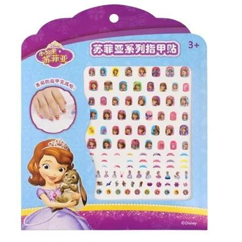 1pc Nail Stiker 108*180 см с днем рождения Принцесса София детская душевая скатерть тема мультфильма для детей сувениры для украшения стола - Цвет: 1pc Nail Stiker