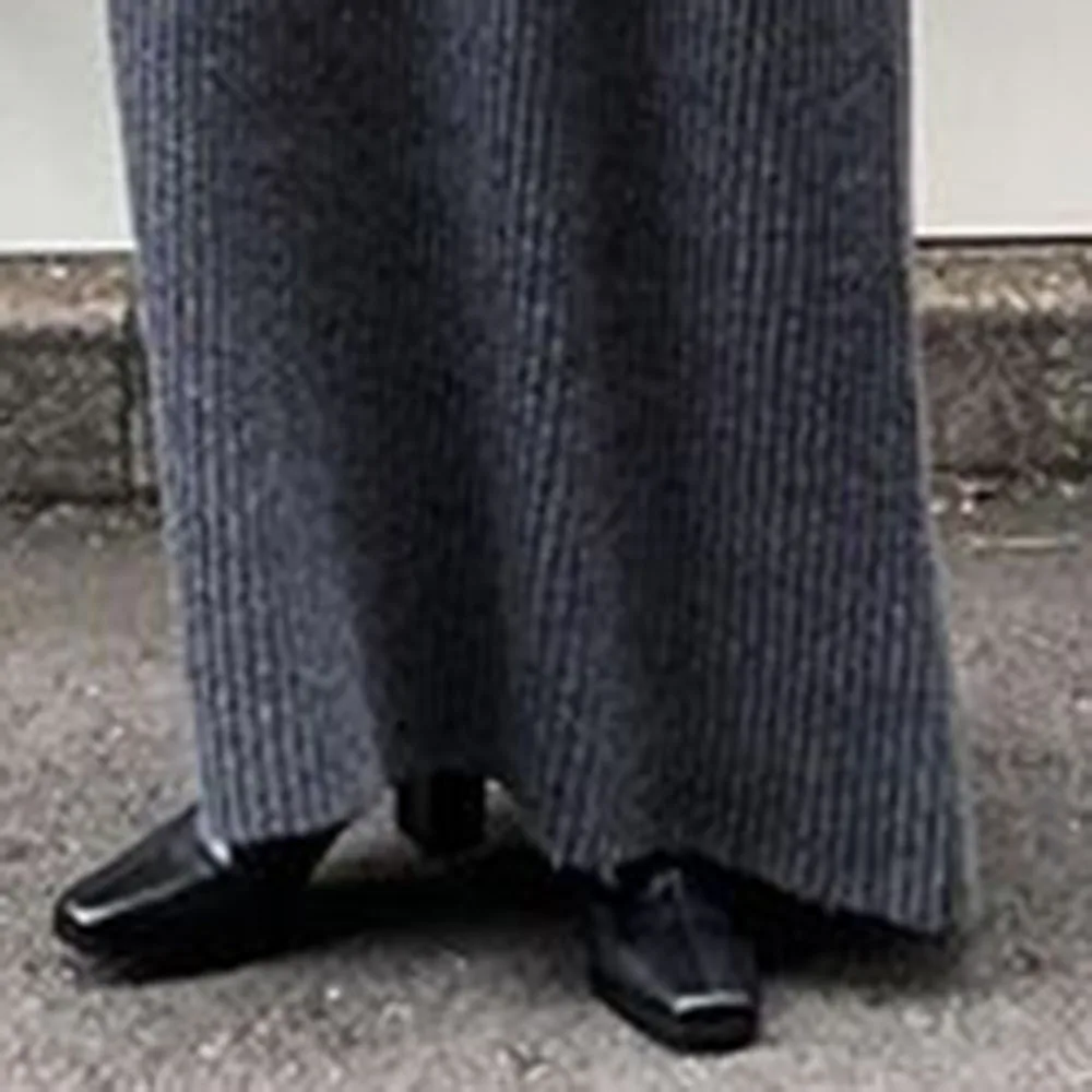 Вязаное платье свитер женское элегантное корейское офисное пуловер с открытой