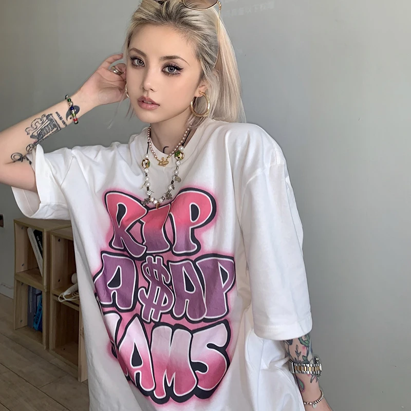 

Oversized Y2k Aesthetic Woman Tshirts 2021 Print Tops Long Sleeve Harajuku Femme T-shirts Fashion Streetwear Women Clothing