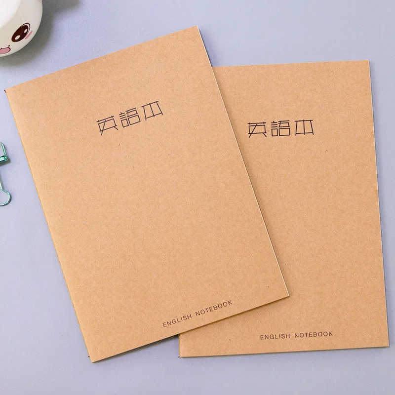 

Тетрадь из крафтовой бумаги, креативная простая школьная тетрадь на английском языке, 16 к, домашнее задание, принадлежности для школы и офис...