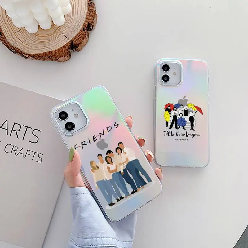 

Central Perk friends Phone Case for iPhone huawei P 7 8 9 11 12 10 30 40 S X XS XR MINI Pro Max Plus laser Transparent Glitter