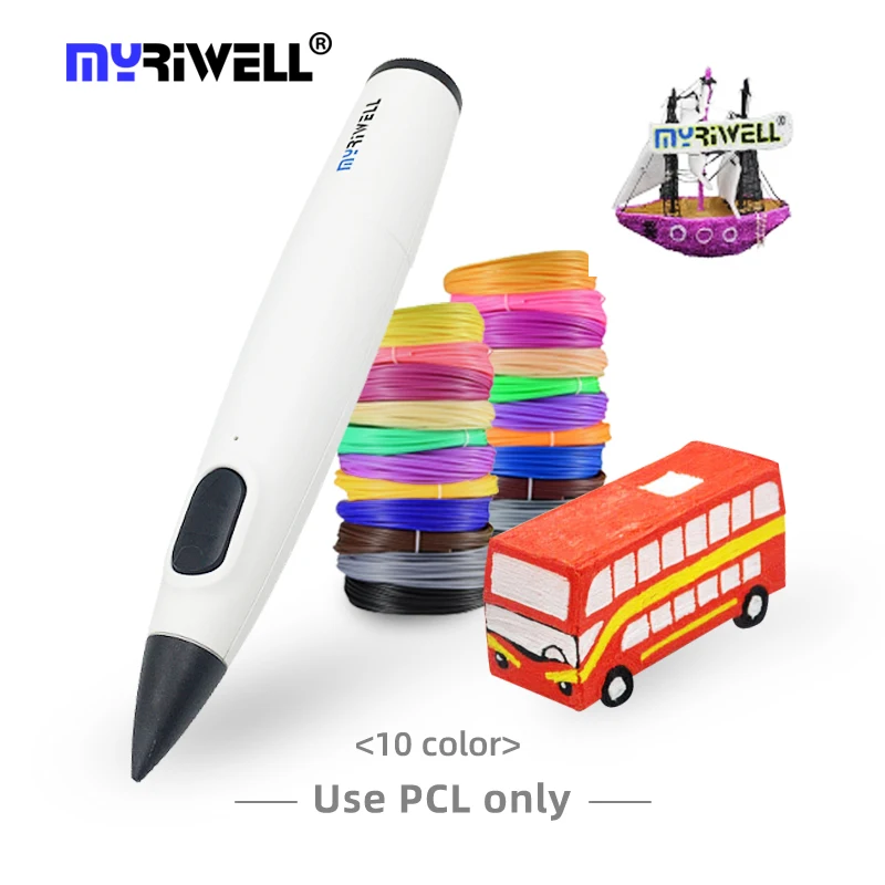 

Myriwell Birthday Gift for Kids DIY 1.75mm Safe PCL Filament 3D Drawing Pen RP-300B Original 3D Pen For Beginner