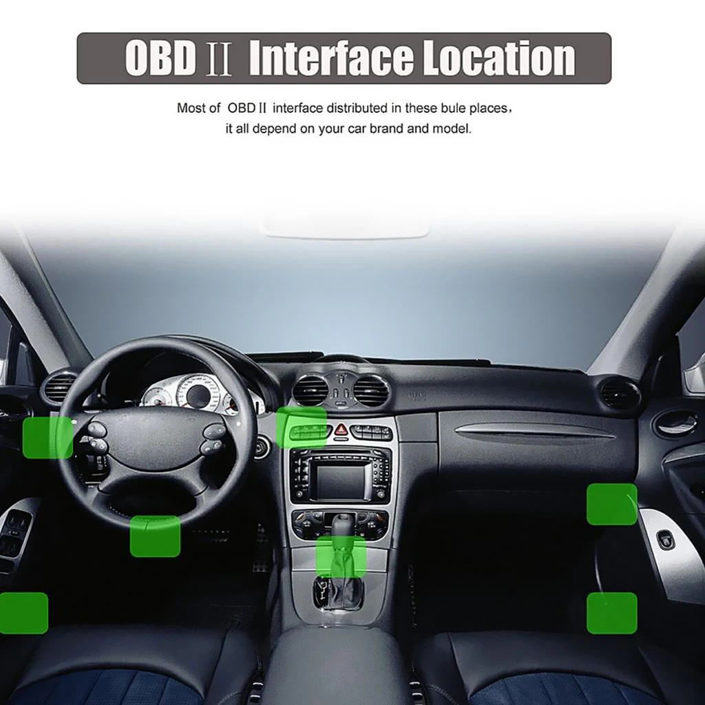Кабель для подключения Автомобильного головного устройства OBD II 2 16 Pin к Mini USB 1 8 м |