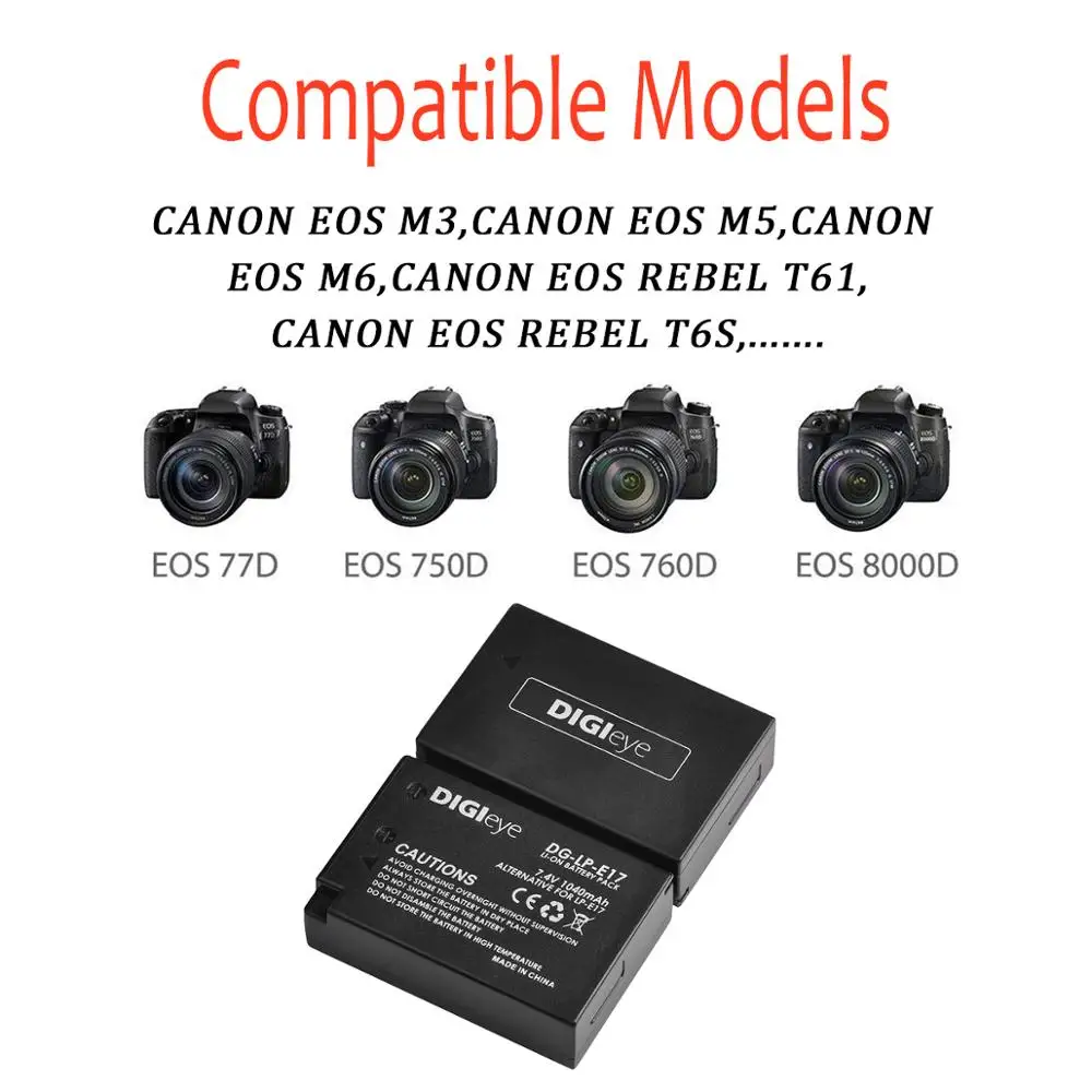 LP-E17 LPE17 аккумулятор + двойное зарядное устройство USB для Canon EOS Rebel T7i T6i T6s SL2 M6 M5 M3 77D