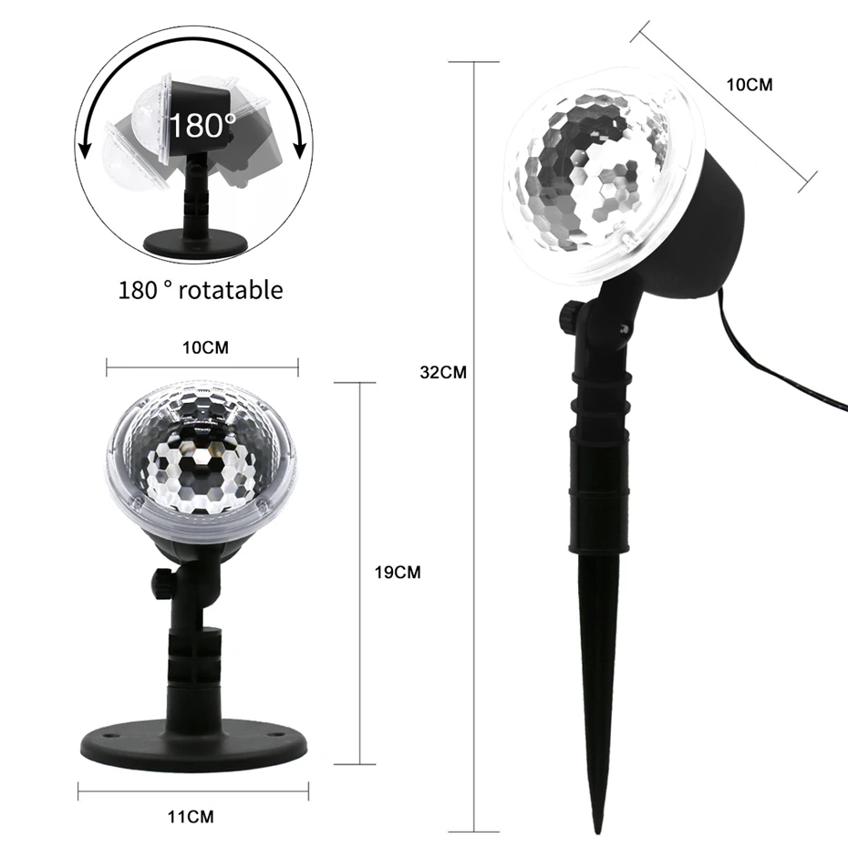ALIEN LED Рождество Белый Снежинка проектор Открытый водонепроницаемый Сад вечерние