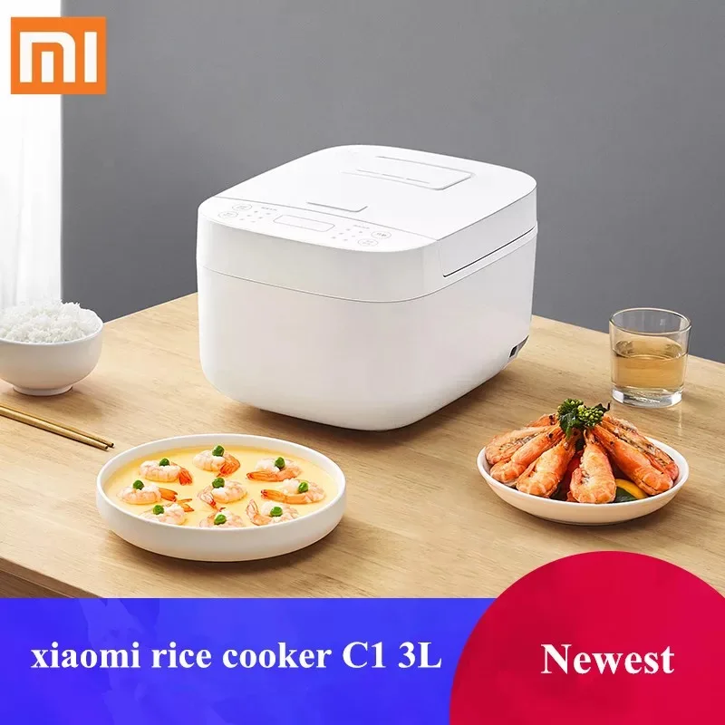 newest xiaomi mijia electric rice cooker c1 adjustable kitchen appliance 3l multifunction 24 people home rice cooker free global shipping