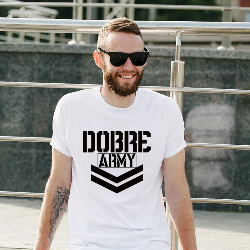 

Dobre Twins Dobre Army Black Newest Crew Neck T-Shirt Unisex Comfortable Tee Shirts Funny Anime Pattern Tops Shirt For Adult