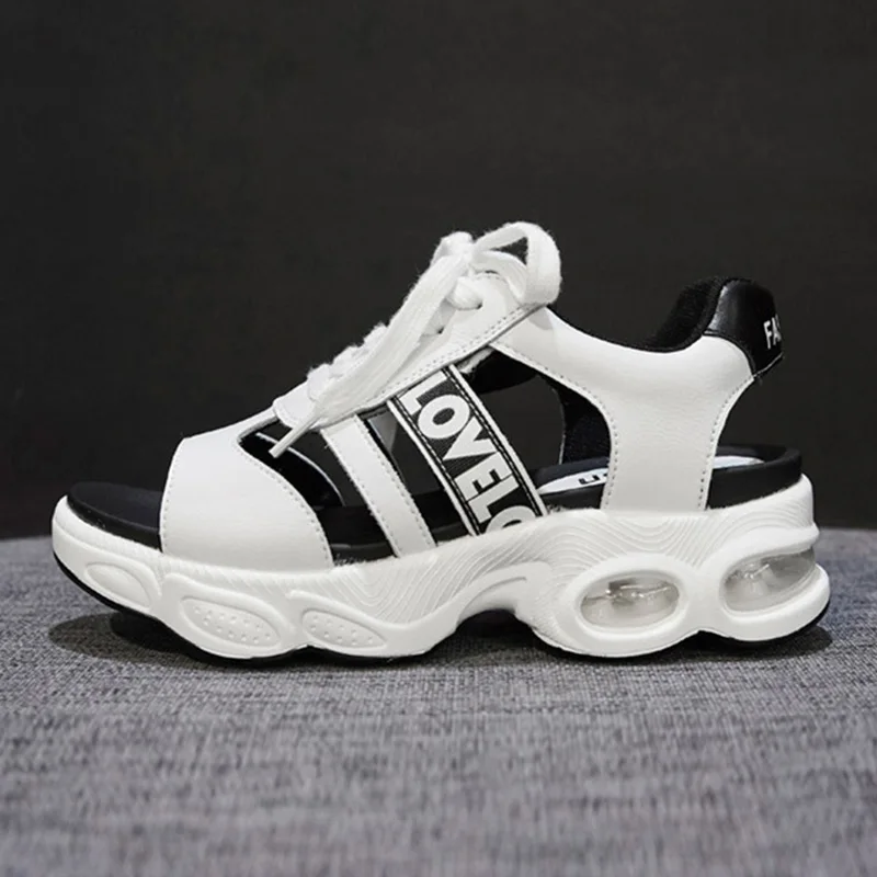 Женские босоножки из натуральной кожи на толстой подошве платформе 5 см | Обувь