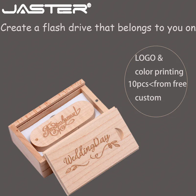 USB-флеш-накопитель JASTER деревянный корпус 4 ГБ 16 32 64 | Компьютеры и офис
