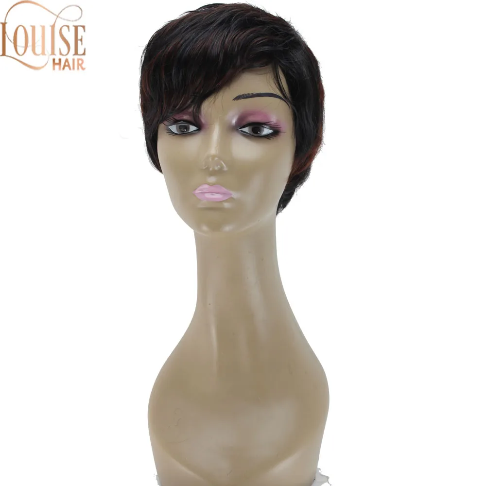 Короткие прямые Кудрявые Волнистые парики Louise Hair для черных женщин с боковой