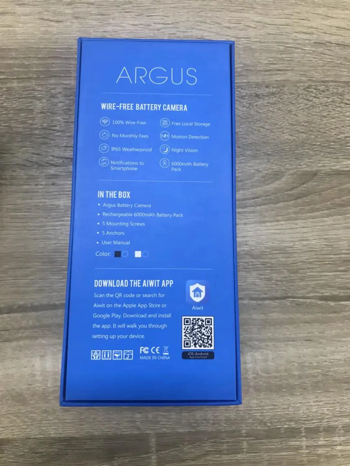 Оригинальная уличная камера видеонаблюдения Eken Argus 1080P FUll HD с питанием от