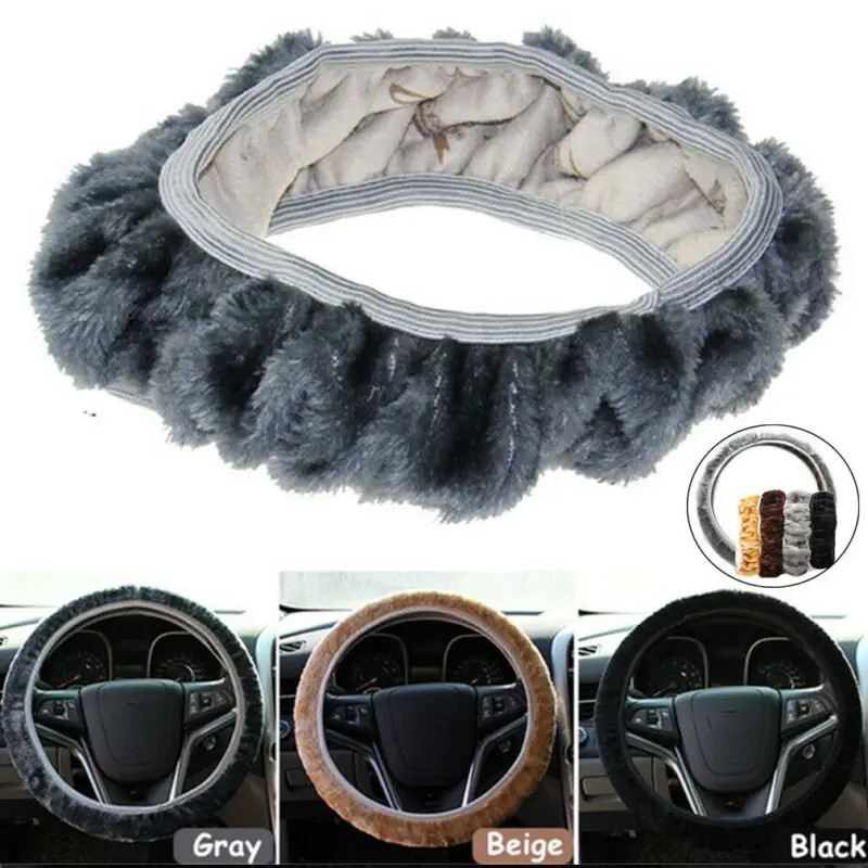 1 шт. чехол рулевого колеса автомобиля набор мягкая шерсть бархат короткий