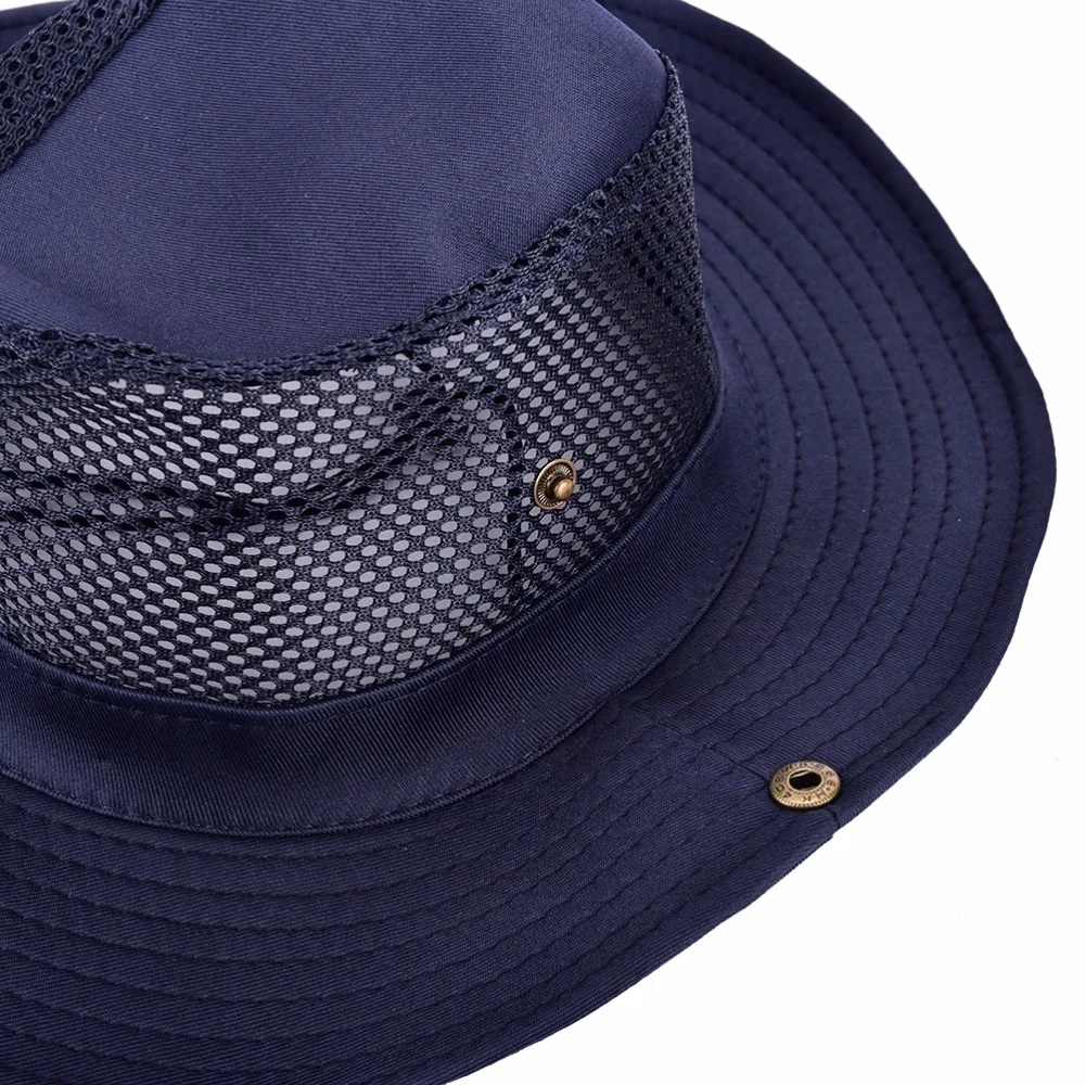

Outdoor Sport Hiking Fishing Camping Hat Wide Brim Cap Breathable Mesh Cap Adjustable