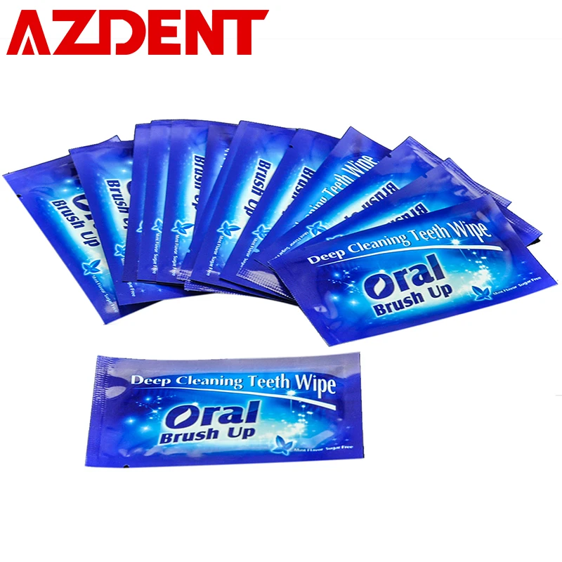 AZDENT 20 Pcs Teeth Whitening Strips Wipes Advanced Oral Tooth Brush Up Deep Cleaning for Fresh Breath | Красота и здоровье