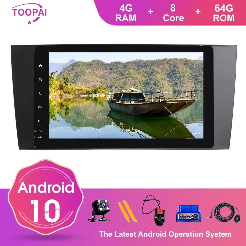 TOOPAI Android 10 для Mercedes Benz Sprinter W203 CLK200 CLK22 Viano Vito Авто Радио Стерео навигация GPS