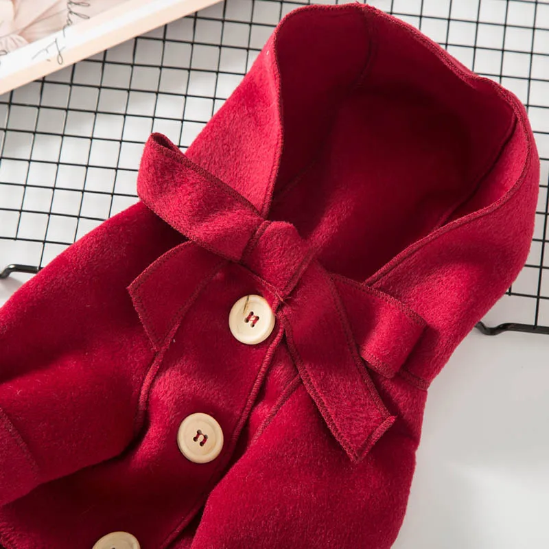 Зимняя одежда для собак модная ветровка питомцев однотонное пальто теплая