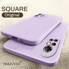 Silicone Square Case For Huawei P20 P40 P30 Lite Pro P Smart Plus Mate 20 30 40 Pro Case Cover For Honor 20 30 Pro 9X 9A 5T Case