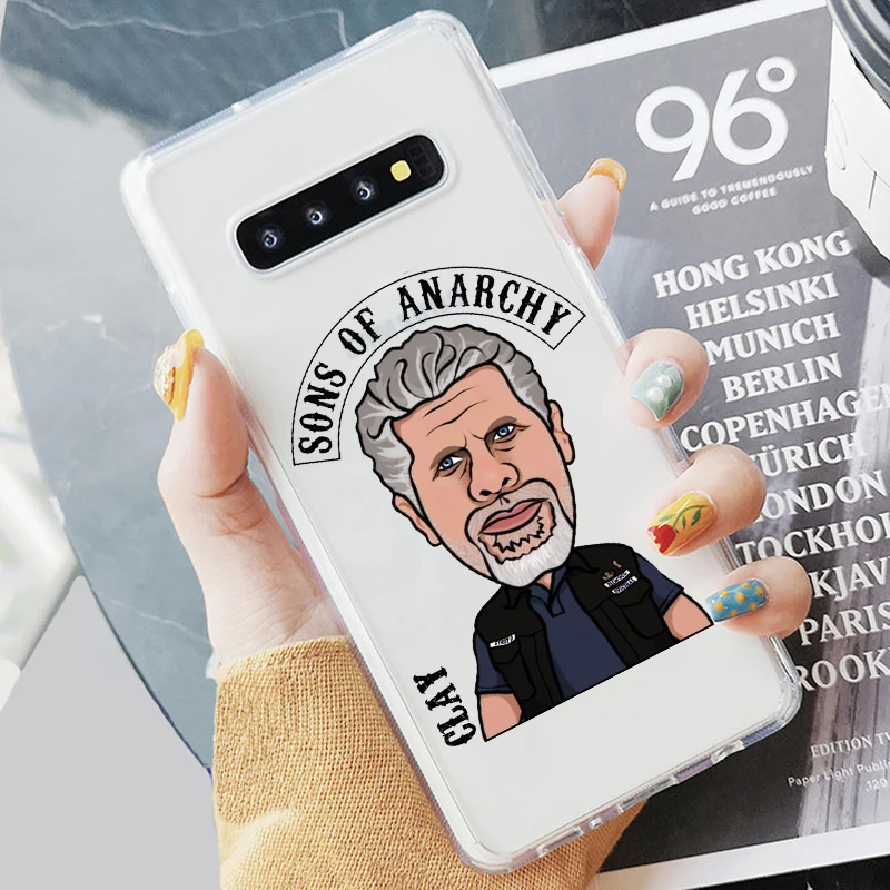 Американский ТВ сыновья анархия мягкий прозрачный чехол для телефона Fundas Coque для samsung A5 A50 S7 S9 S8Plus S10 A6 A8P Note8