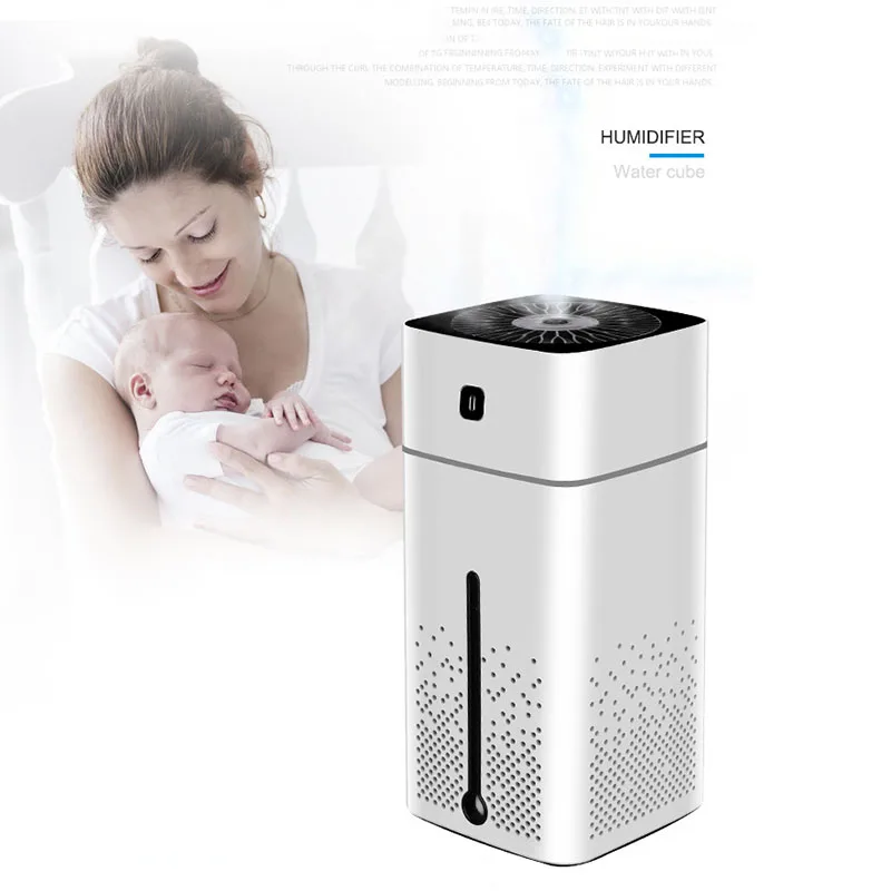 

1000ml Water Cube Aroma Diffuser For Home Ultrasonic USB Air Humidifier Car Mist Maker Night Lamps Mini Office Air Purifier