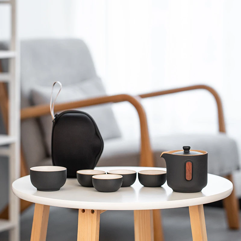 Чайный набор кунг фу для путешествий фарфоровый чайный чайник чайная чашка Gaiwan