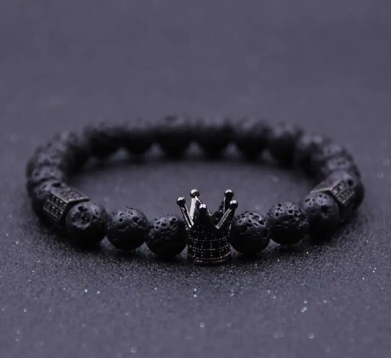 Браслет QIMOSHI из кубического камня для мужчин и женщин эластичный браслет с