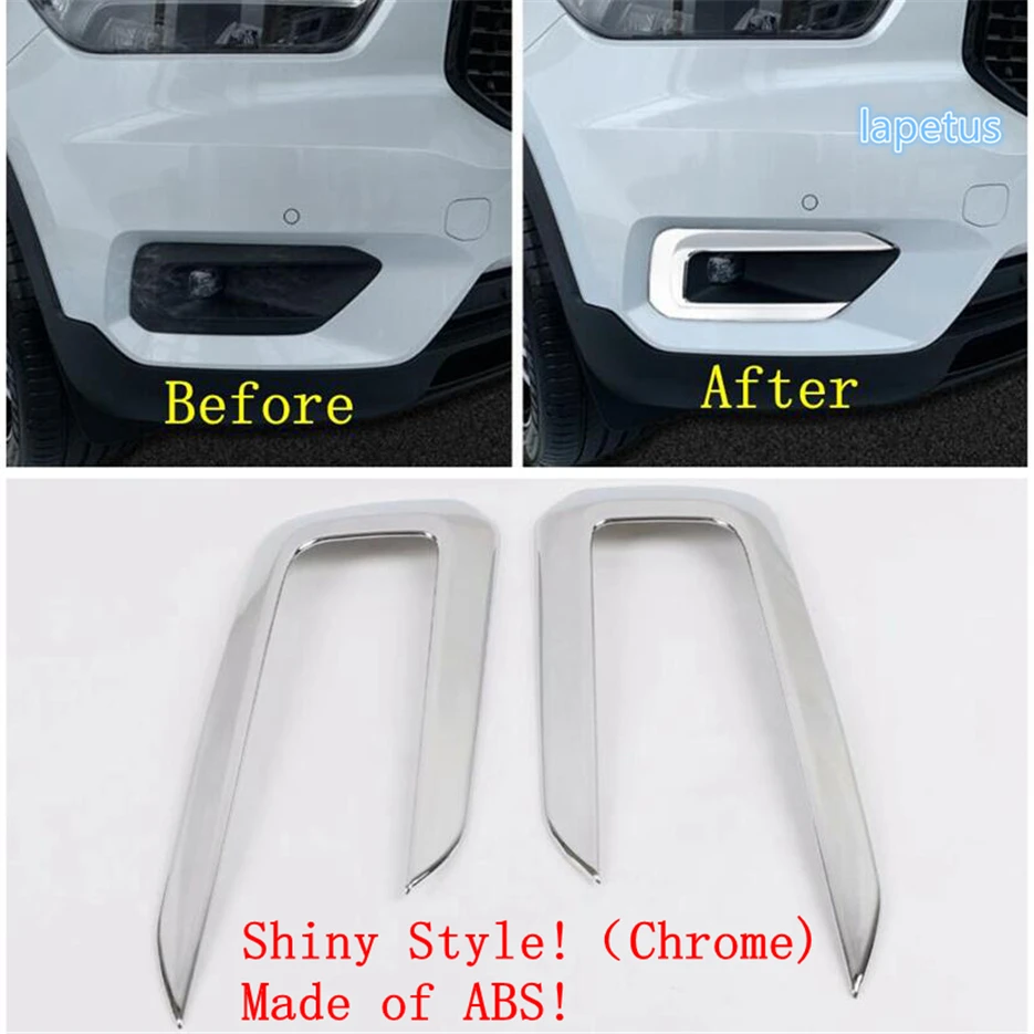 

Lapetus Front Fog Lights Foglight Lamp Eyelid Eyebrow Decoration Frame Cover Trim Fit For VOLVO XC40 2018 - 2021 Chrome ABS