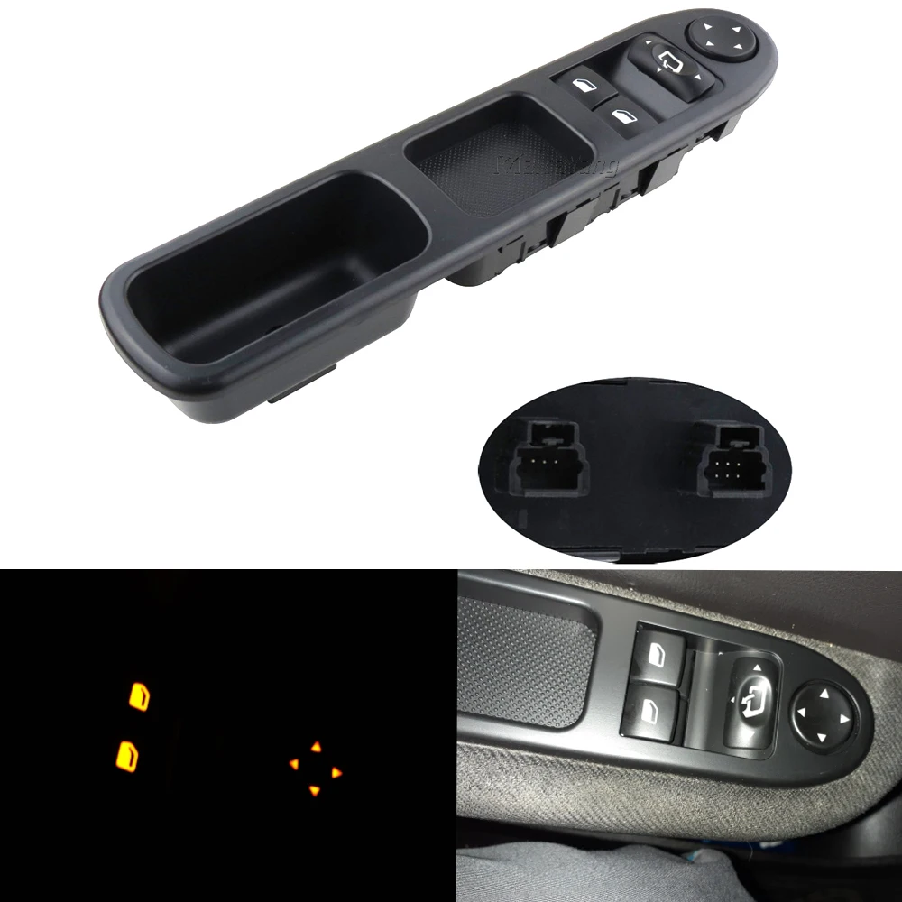 Left Hand Driver For Peugeot 307 2000 2002 2003 2004 2005 Front Electric Window Control Switch Button 96351622XT 6554.E4 6554E4 |