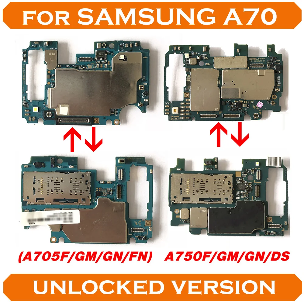 Оригинальная материнская плата для Samsung Galaxy A70 A705F/GM A750GN A750DS разблокированные