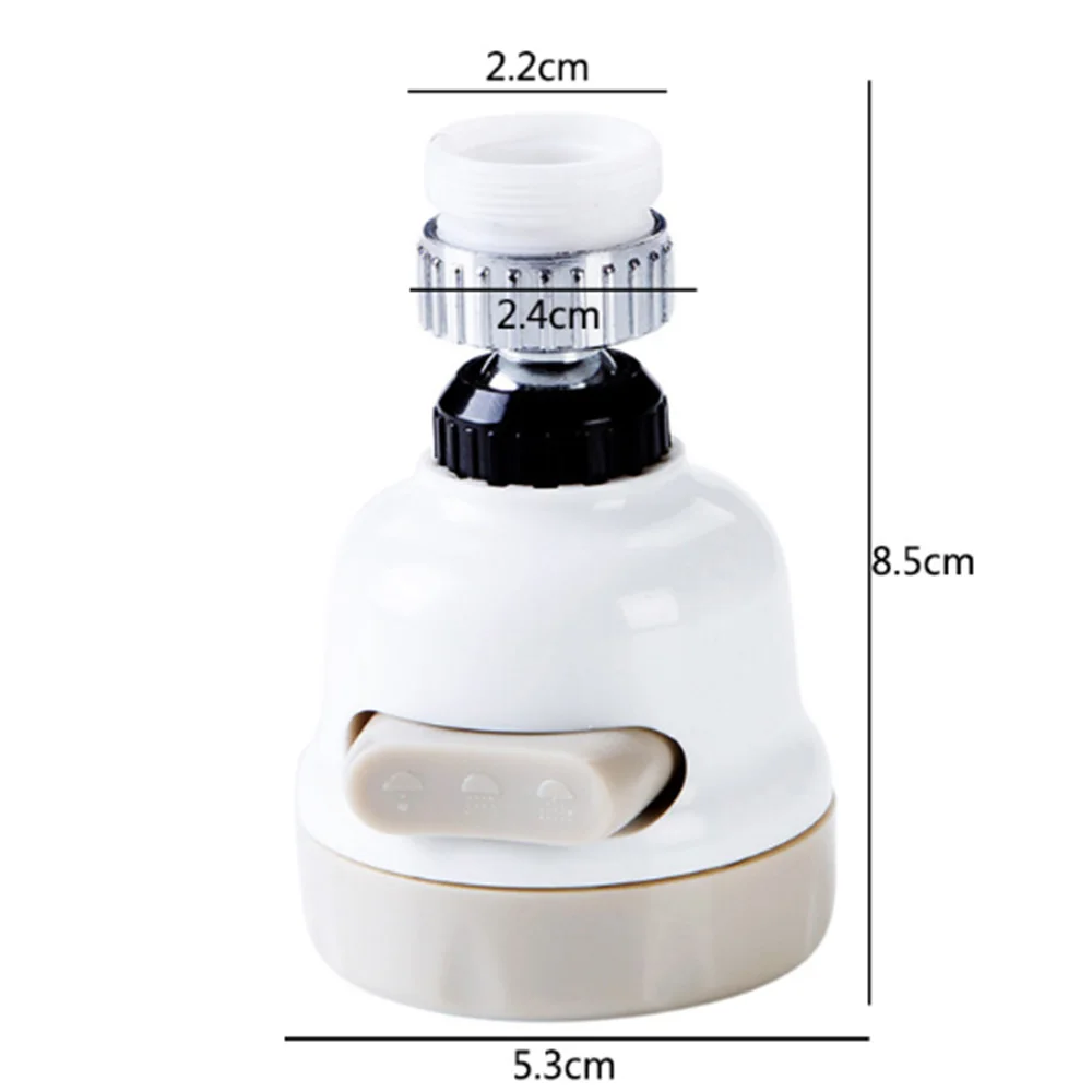 

Kitchen Sink Faucet Sprayer Head Adjustable 360 Rotating Movable Tap Water Filter Splash Regulator With 3 Switch Mode