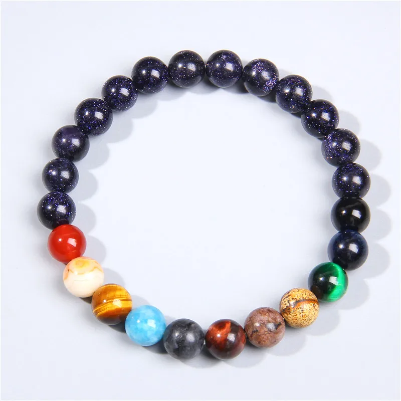 Браслет с бусинами из натурального камня для мужчин и женщин ювелирное украшение