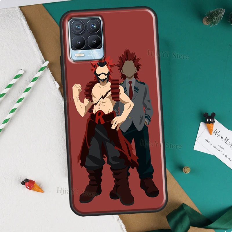 Чехол для OnePlus 9R 8T 9 10 Pro Nord 2 чехол Eijiro Kirishima Hero академия OPPO Realme 8 C21 C3 GT Neo Master 8i 9i -