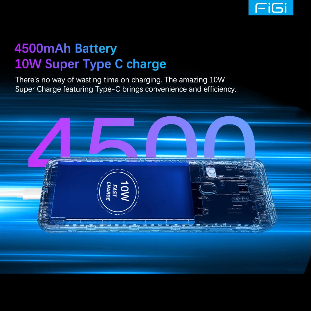 FIGI-tel&eacute;fono inteligente Note 5, pantalla completa de 6,6 pulgadas, 4GB de RAM, 64GB de ROM, desbloqueo, Android 11, Octa Core, CPU, 4500mAh, c&aacute;mara trasera de 13MP-4