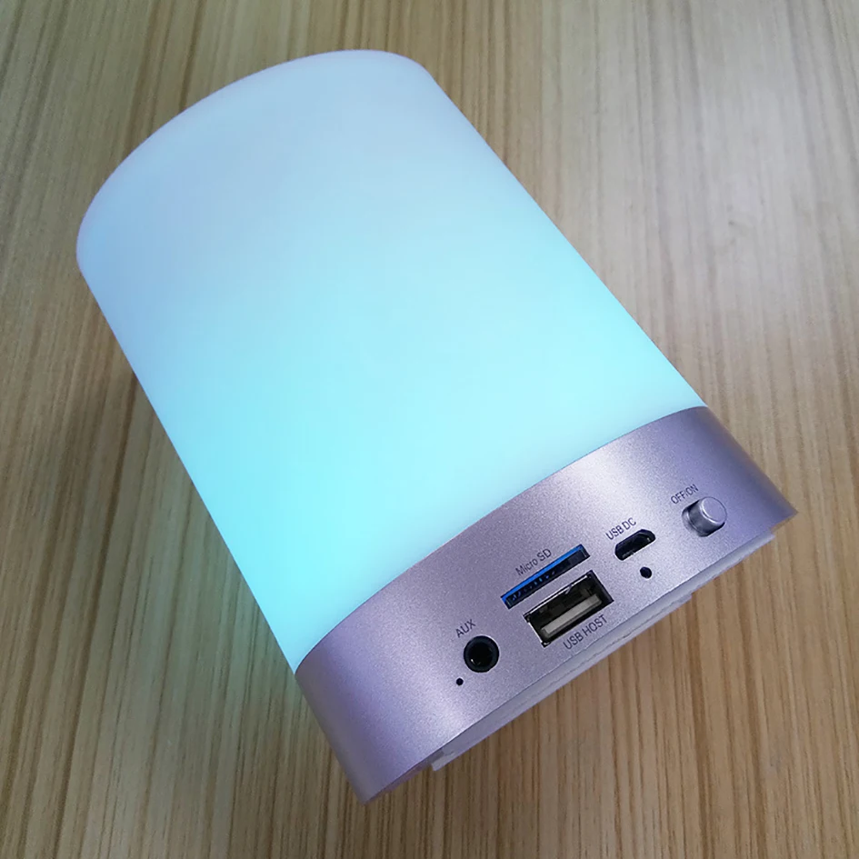 Беспроводной ночник с Bluetooth динамиком и сенсорным датчиком светодиодный