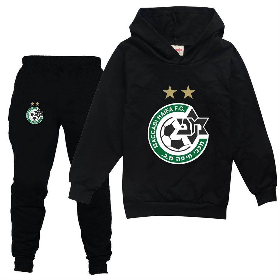 

Maccabi Haifa Print 2-13Y Boy Girl Fashion Tracksuit Clothes Children Teen Spring Kids Casual Thin Hooded T-Shirt+Pants 2pcs Set