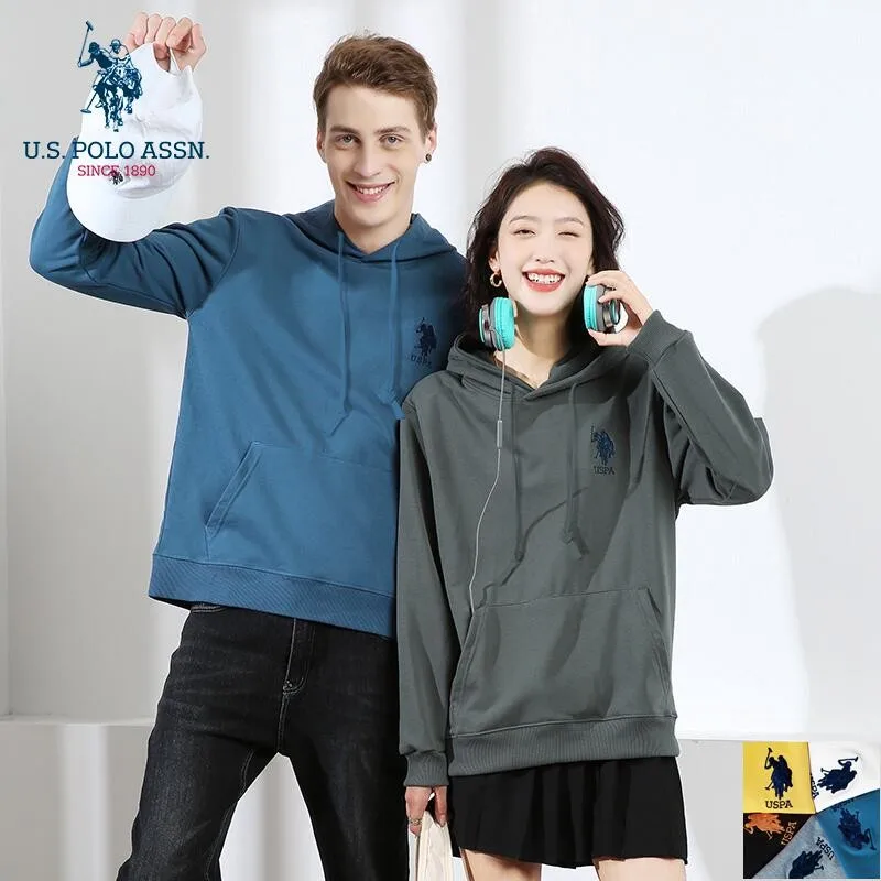 Классический свитер с капюшоном в стиле U.S.Polo Assn. Для мужчин и женщин модный