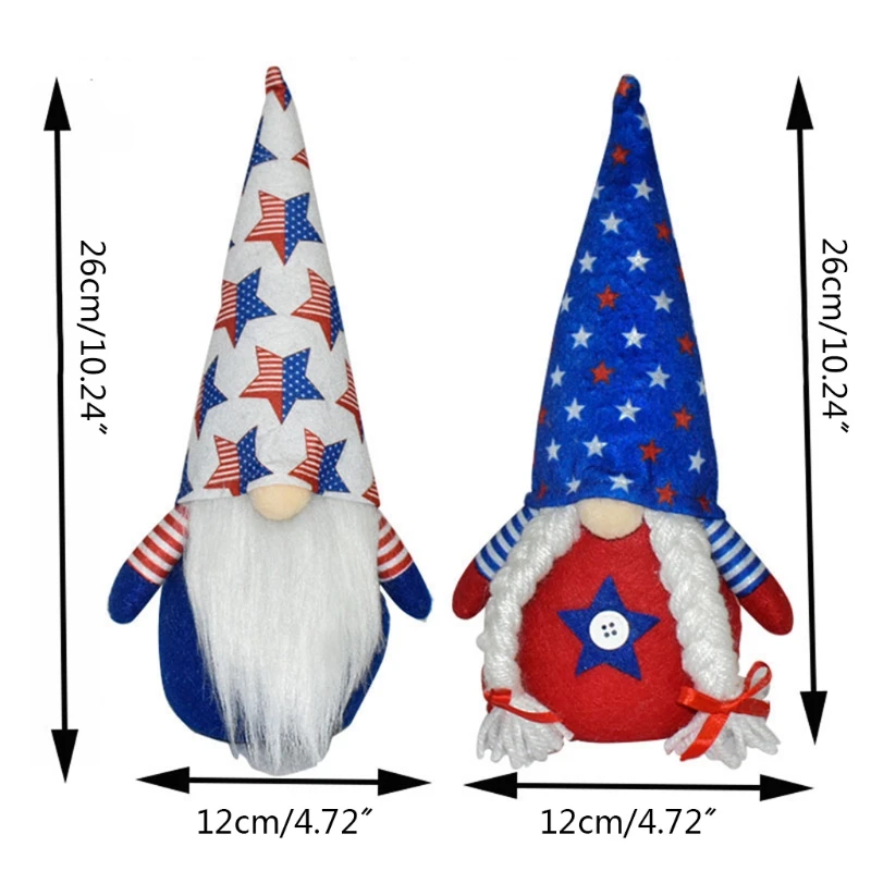 

Patriotic Gnome Plush American President Election Decoration Tomte Veterans Day Standing Figurine