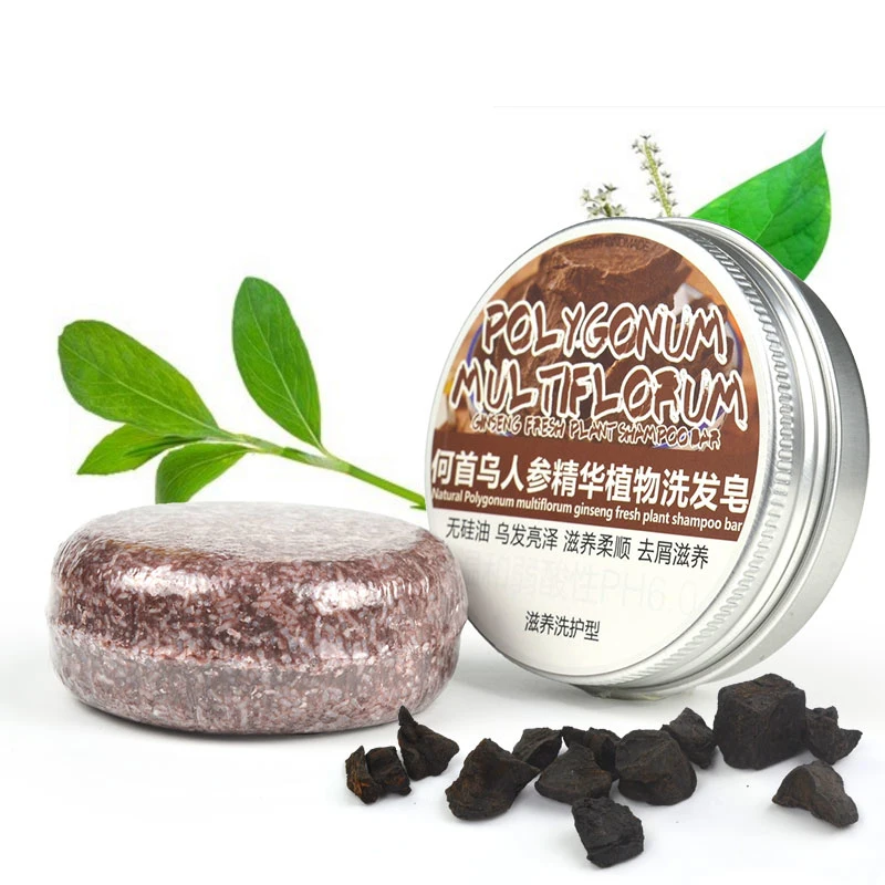 

1pc Pro Essence Hair Darkening Shampoo Bar Soap Natural Mild Formula Reverse Hair Cleansing Silicone-free Ginseng Nourishing