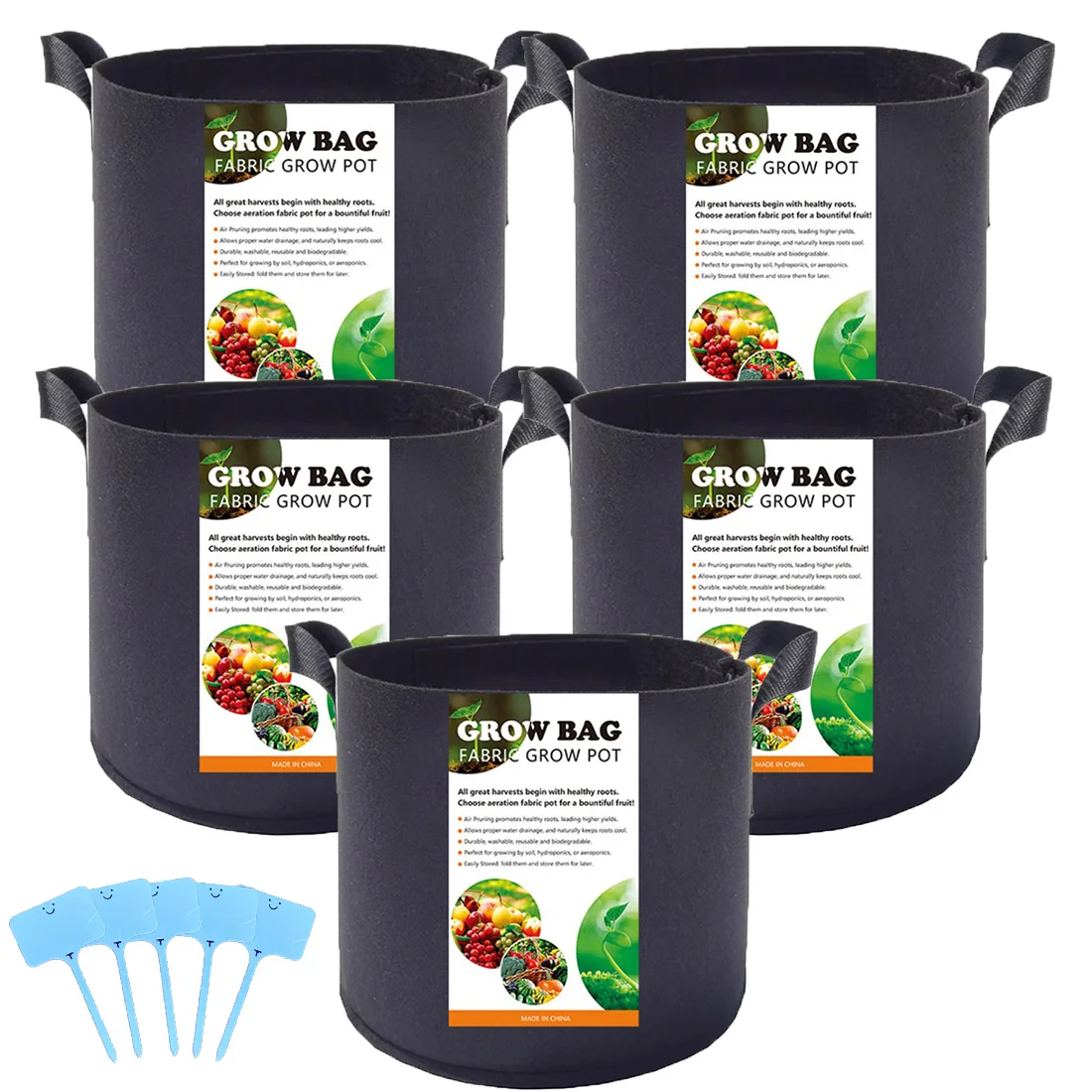 5 шт. установки галлонов уличные цветочные горшки для тяжелых условий