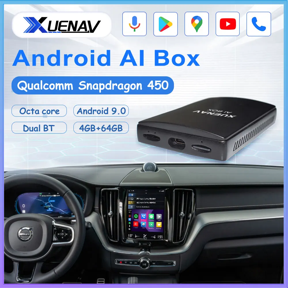 Блок искусственного интеллекта Applepie Mini беспроводной CarPlay для Volvo S60 S90 XC60 XC40 V40 XC90 V60