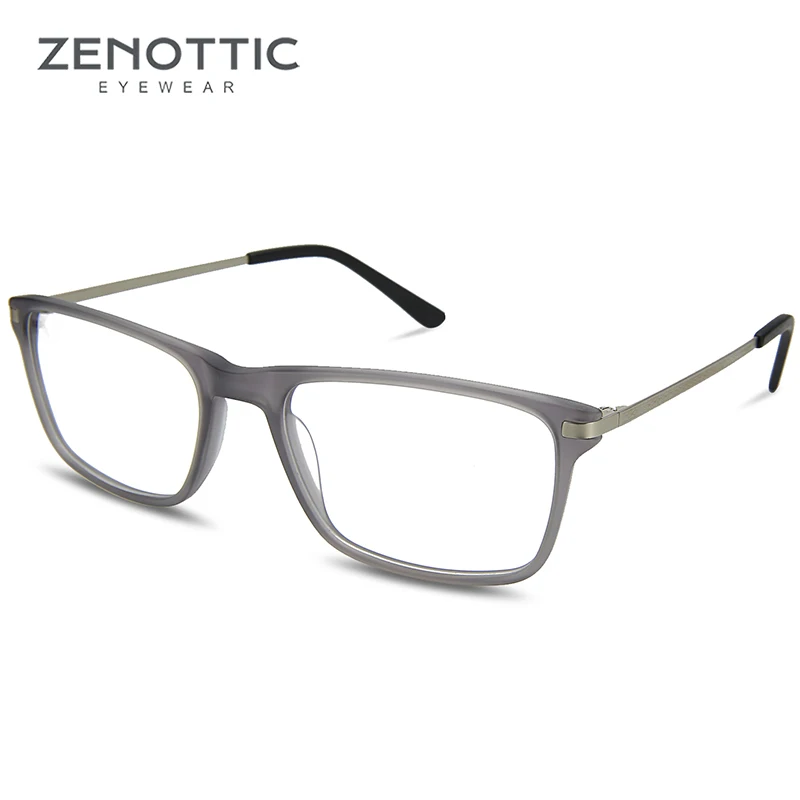 Винтажные ацетатные оправы для очков ZENOTTIC мужчин ультралегкие квадратные