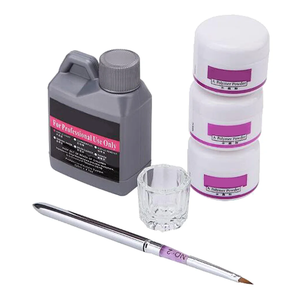 

1 Set Full Acrylic Powder Nail Art Tool Set Nail Tips Brush Manicure Tool Kit